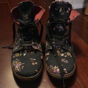 Doc Martens floral lace up boots